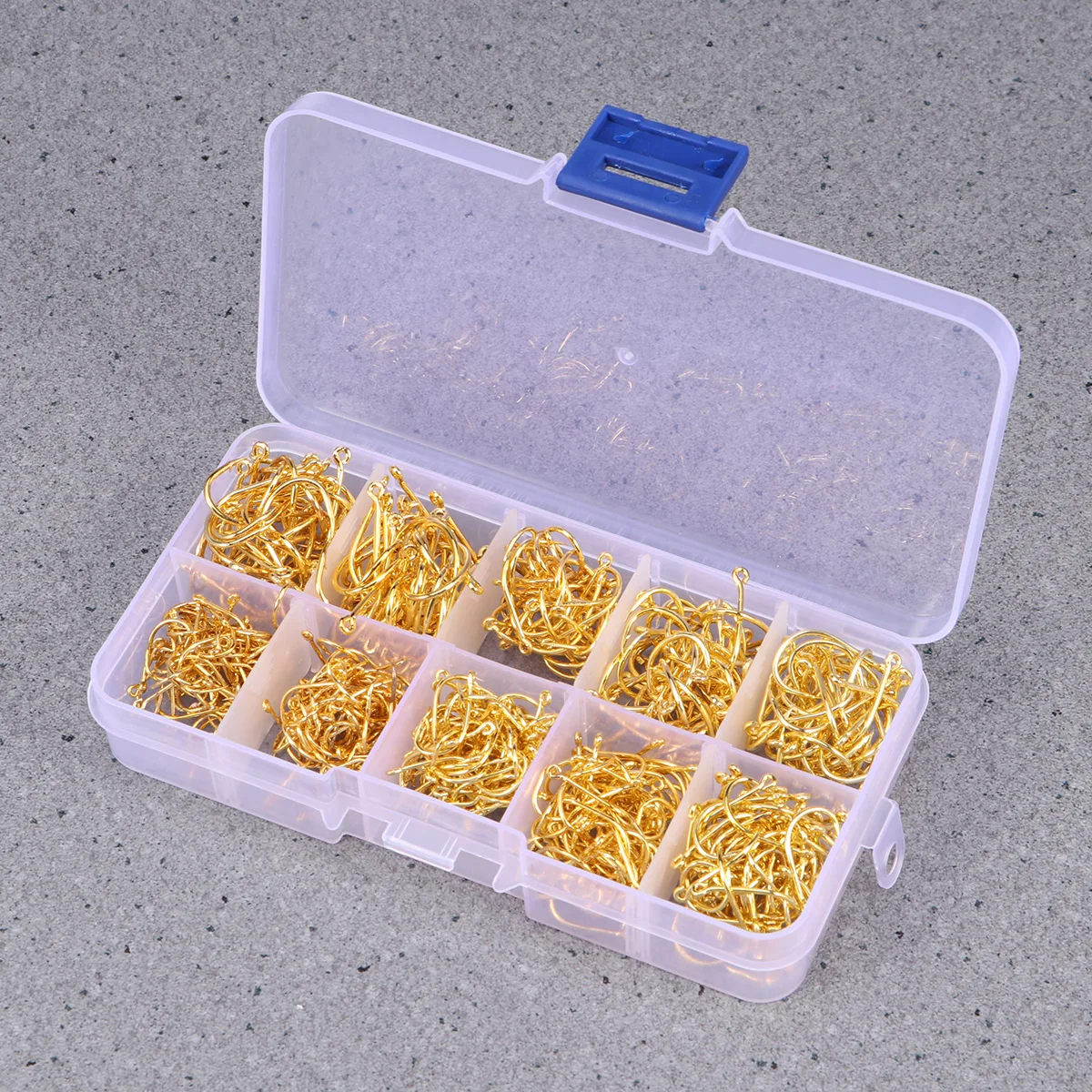 

500Pcs Golden Fishing Hook Set Carbon Steel Perforated Durable Noncorrosive Fresh Salt Water Bass Pike Salmon Herring Muskie