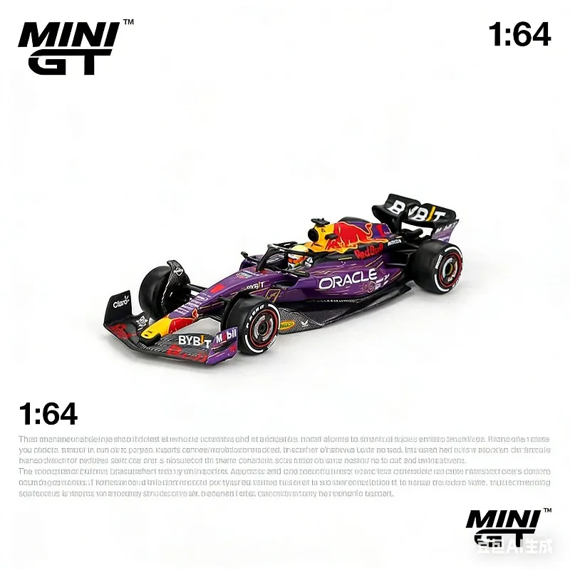 

Миниатюрная модель автомобиля MINI GT 1:64 Vastapen RB19 F1 Purple Bull из литого сплава, коллекционная игрушка для мальчиков, предмет декора.