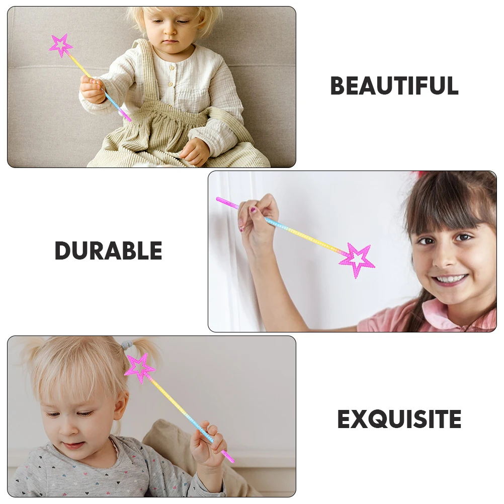 Baguettes féeriques en forme d'étoile pour enfants, 8 pièces, jeu de fête, décor de Festival d'halloween, bâtons d'étoiles portables, accessoire de Costume pour