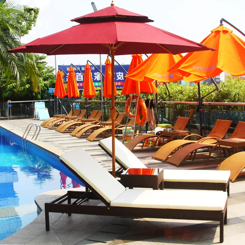 

STY-25 Wooden Resort Leisure Hotel Garden Swimming Pool Chair Patio Sun Lounger Sun Bed Beach Lounge Outdoor Chair