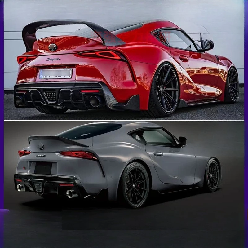 

Suitable For Toyota GR Supra Bull Demon King A90 Modification Upgrade TOM'S Carbon Fiber Rear Lip Rear Surround
