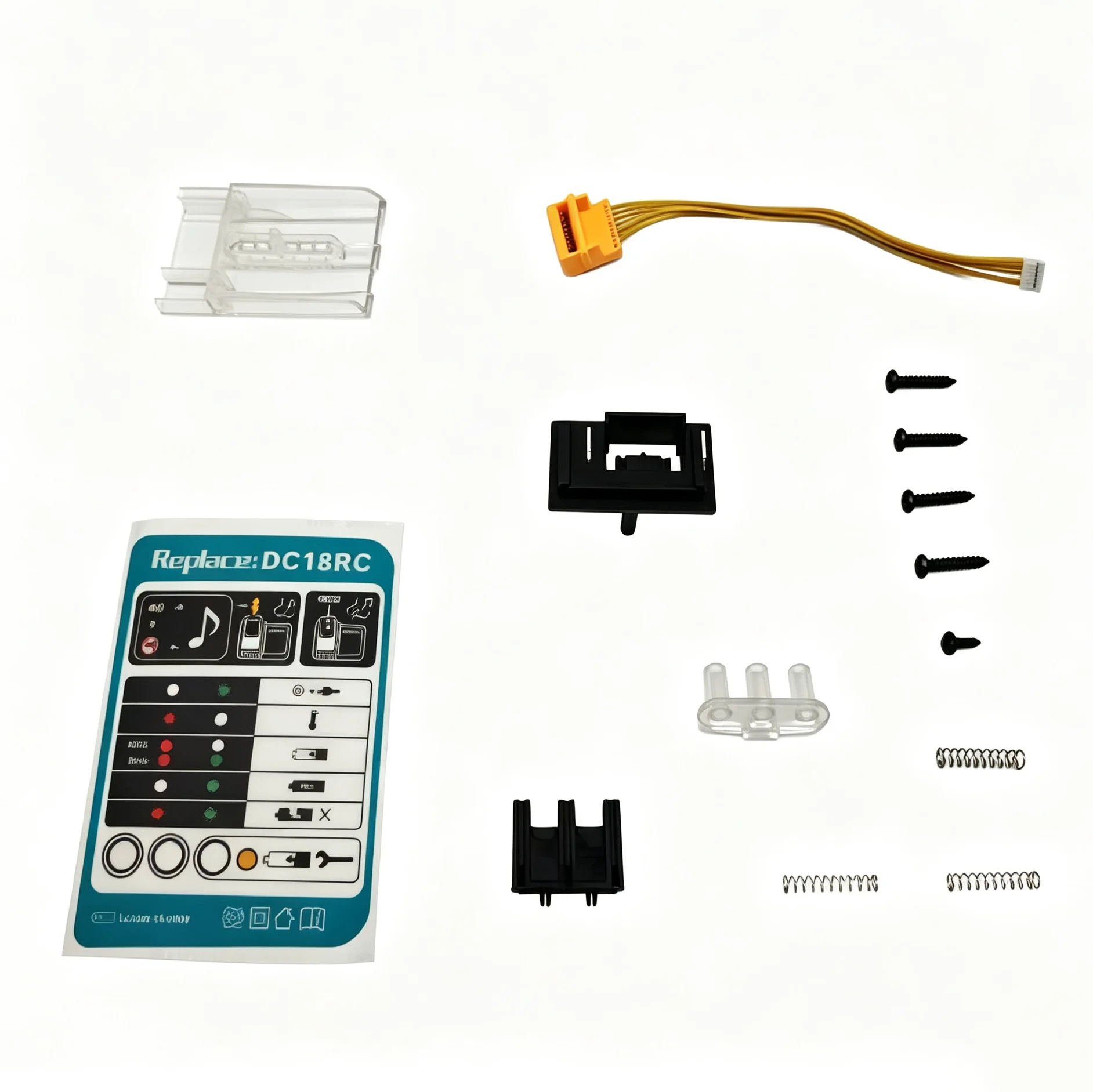 Shell Housings DC18RC Plastic Case Sticker Connector Springs Screw Box For Makita Lithium Battery Charger BL1830 BL1860B BL1430