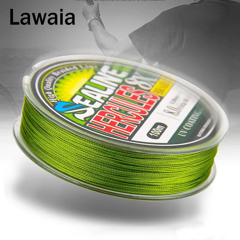 Lawaia Fishing Line 100 Meters Long 8 Series PE Braided Fish Line Long-range Road Asian Fishing Gear Braided Marine Fishing Tool