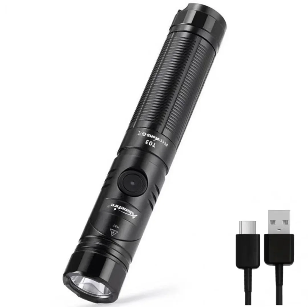 Imagem -03 - Impermeável de Longo Alcance Lanterna Led com Indicador Usb-c Holofote Portátil Camping Torch