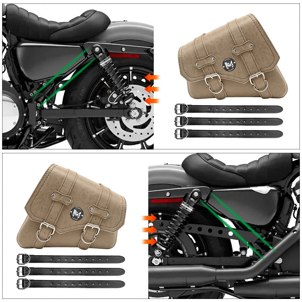 For Harley XL883 Motorcycle Modification Hard Man 1200 Breaker Street Patrol Universal Bag Side Bag Small Hanging Bag