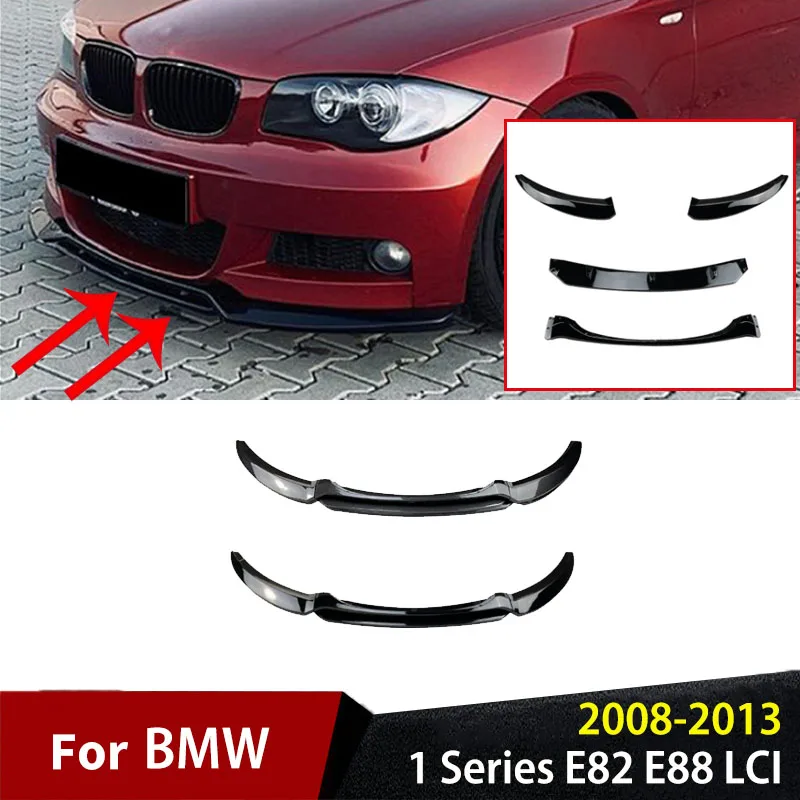 

For BMW 1 Series E82 E88 LCI 2008 2009 2010 2011 2012 2013 Car Front Bumper Lip Splitter Auto Splitter Lip Body Kits Tuning