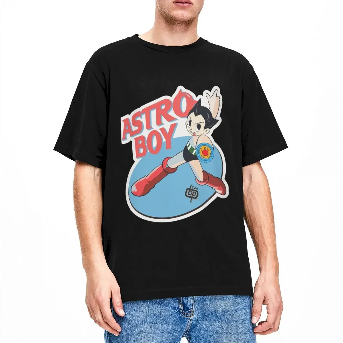 Novelty Astroboy Tetsuwan Atom Astro Boy T-Shirt for Men Crewneck Pure Cotton T Shirt Short Sleeve Tees Plus Size Clothes