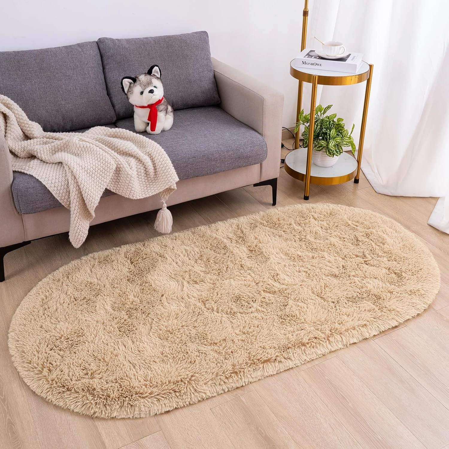VIKAMA Long Plush Oval Area Ru - огляд і ціна Baby Nursery Game