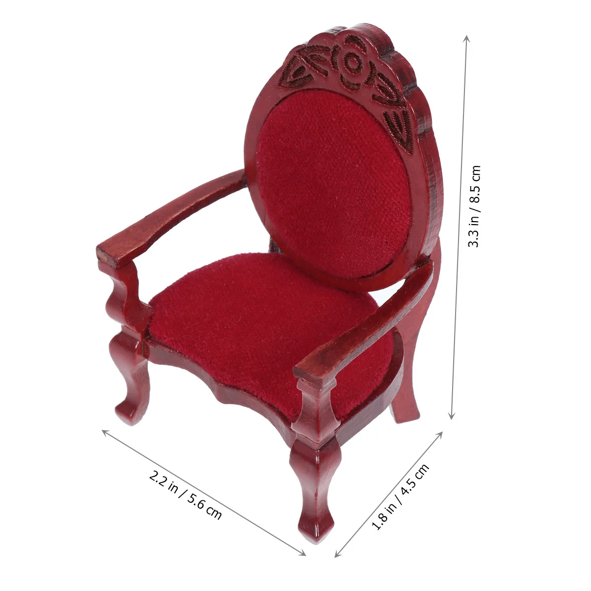 Mini silla de casa, decoración tallada en madera, muebles en miniatura, adorno para habitación de niños, decoración artística, Mini muebles de casa