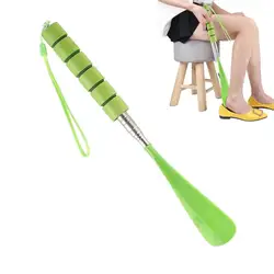Shoes Lifter Retractable Shoehorn Lazy Shoe Helper Long Handle Alloy Shoes Lifter Non-slip Durable Pull Shoehorn Shoe Accessory