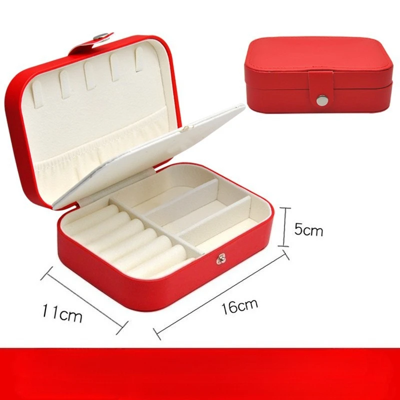Portable Jewelry Storage Box Travel Organizer Case