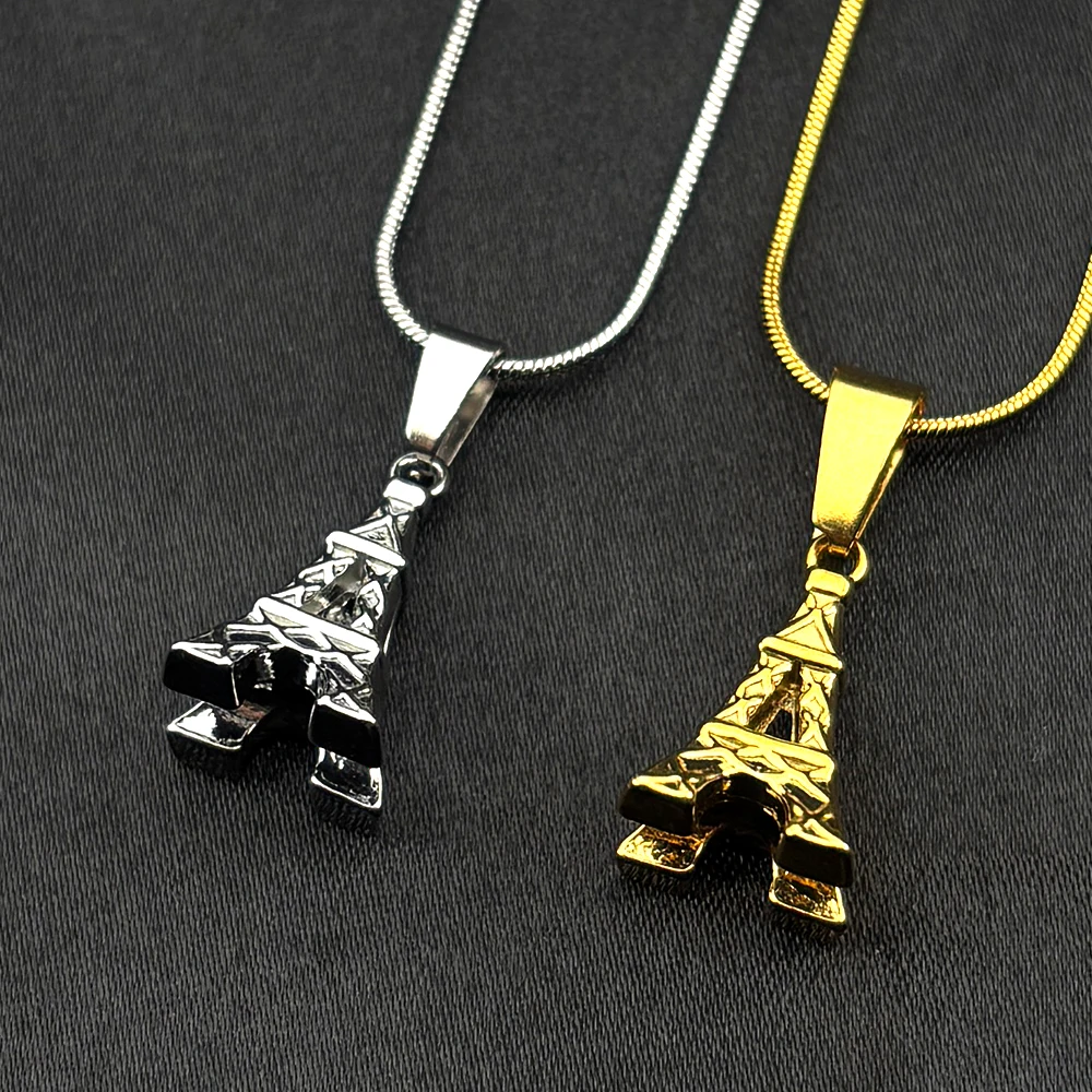 Men'S Accessories Paris - 파리 에펠탑 체인 여성 남성용 스테인리스