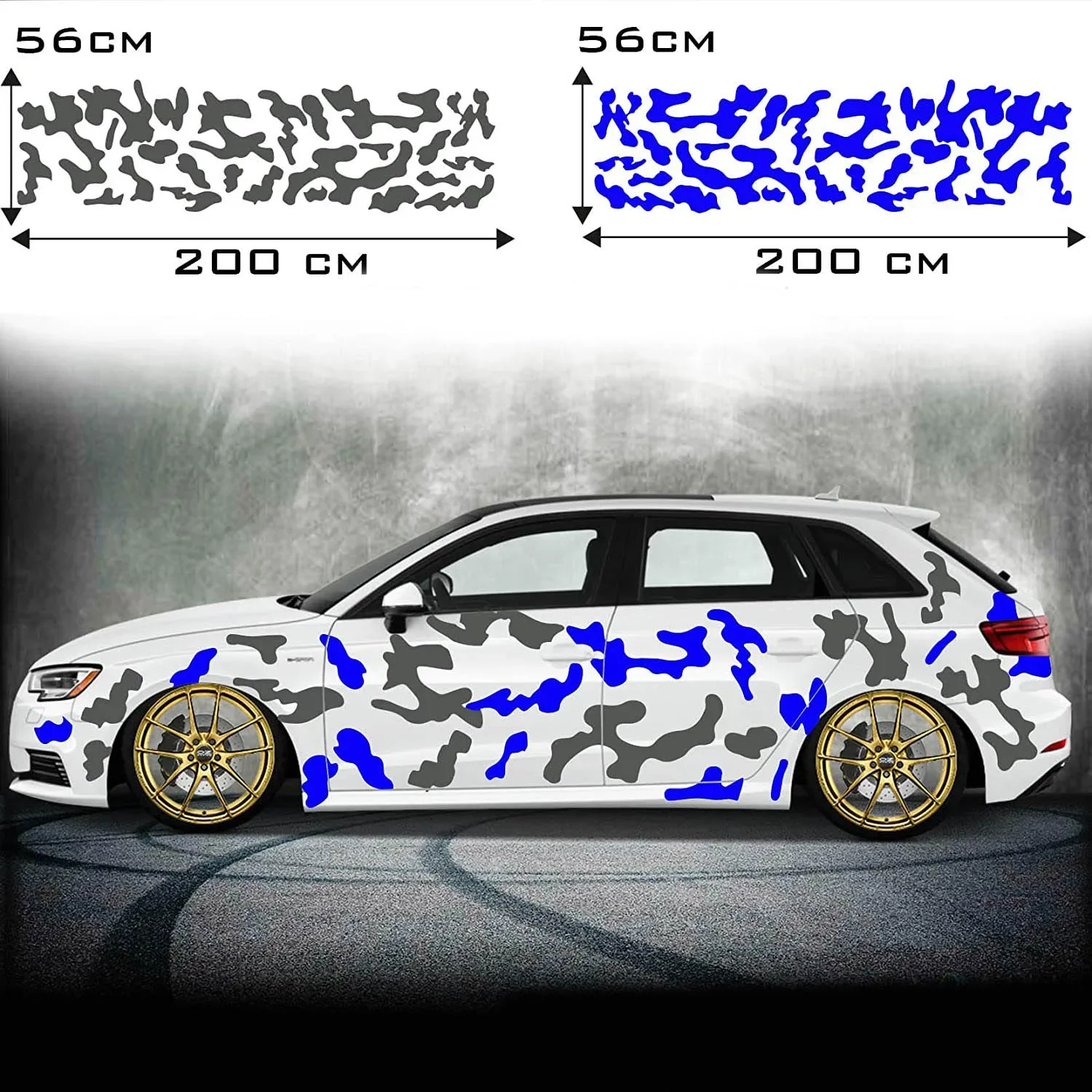 Seitenaufkleber Auto Tarn-Look Camo Aufkleber Camouflage Sticker Sticker Army Car kfz Karosserie Decal Camouflage side graphics