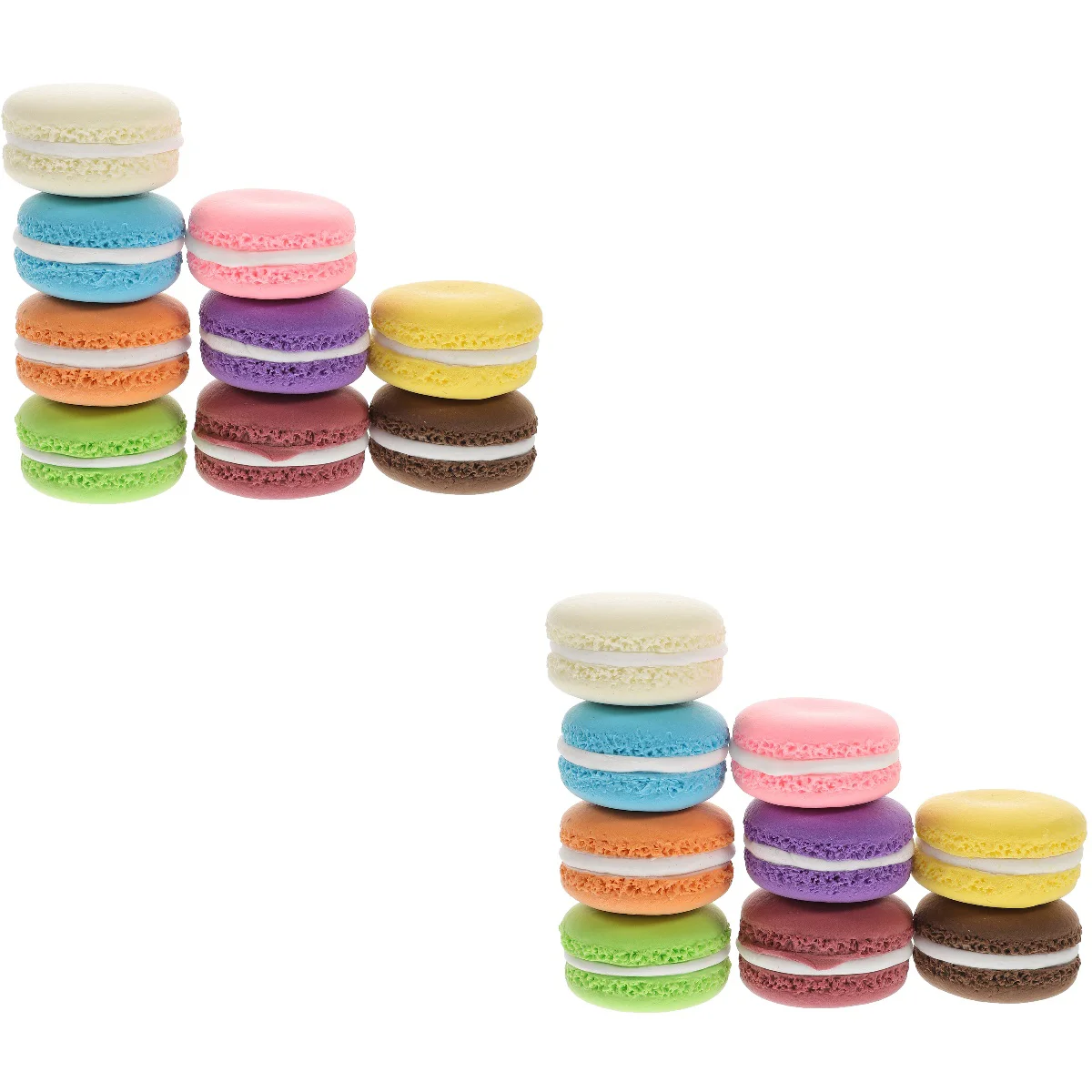 2 Pack Cake Model Artificial Decoration Simulation Macaron Cracker French Ornament Prop Adornment Toy Clay Shop Biscuits