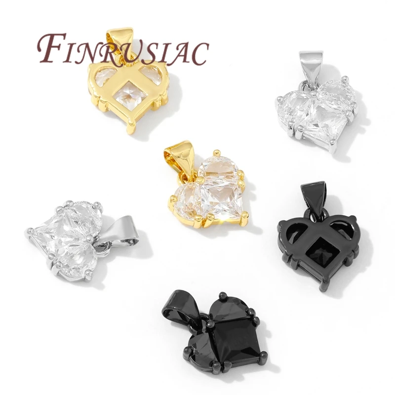 Pendants For Jewelry,18K Gold Plated Brass Zircon Sun/Heart/Star Charms For Necklaces Accessories,DIY Jewelry Making Supplies view 4