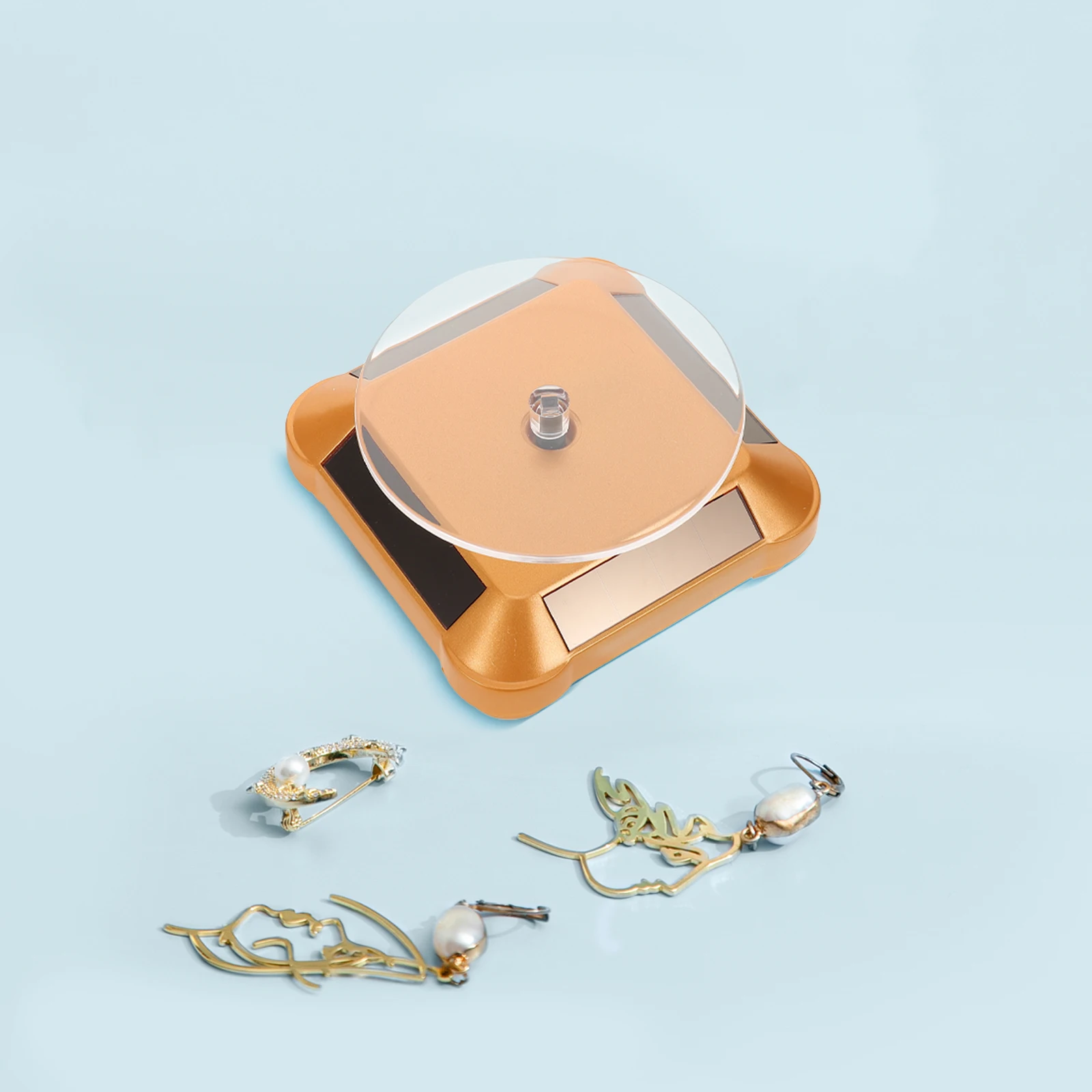 Solar Display Stand Automatic Rotating Product Electric Turntable Motorized Stand. Shelf Rotate