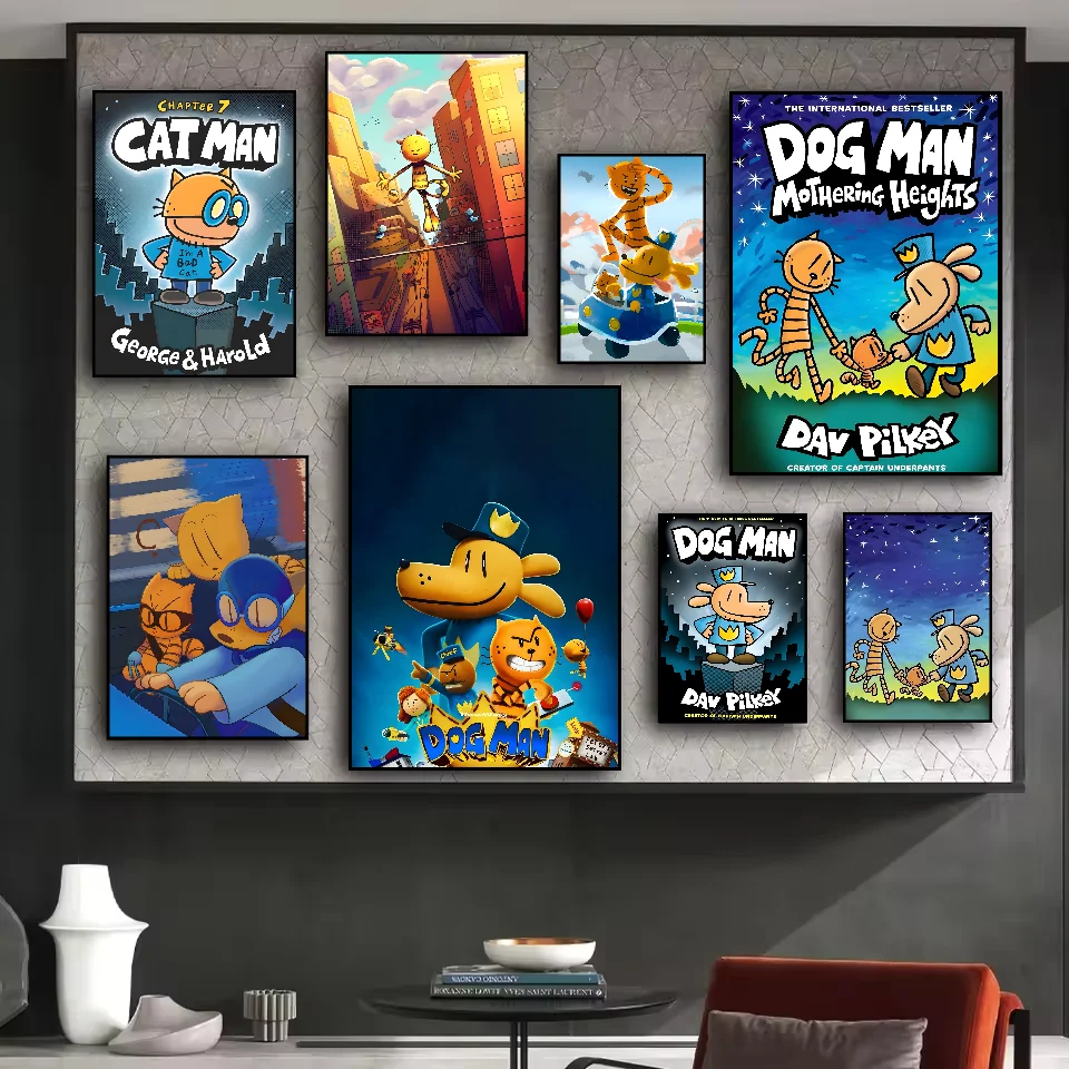 

DOG MAN anime Poster HD art sticky wall waterproof home living room bedroom bar aesthetic decoration