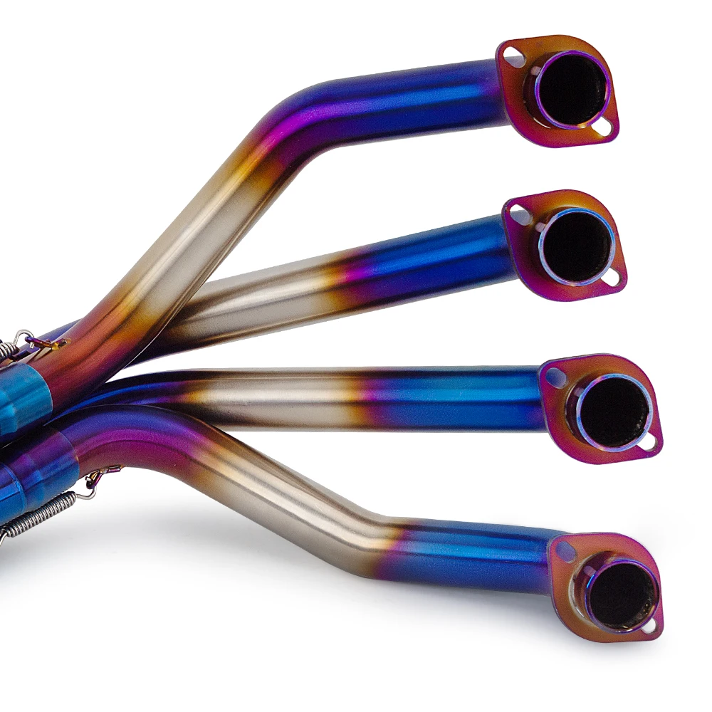 مشعب عادم الدراجة النارية Kawasaki Z1000 2010-2020 تعديل أنبوب الوصلة الأمامية غير القابل للصدأ متوافق مع كاتم صوت الهروب الأصلي