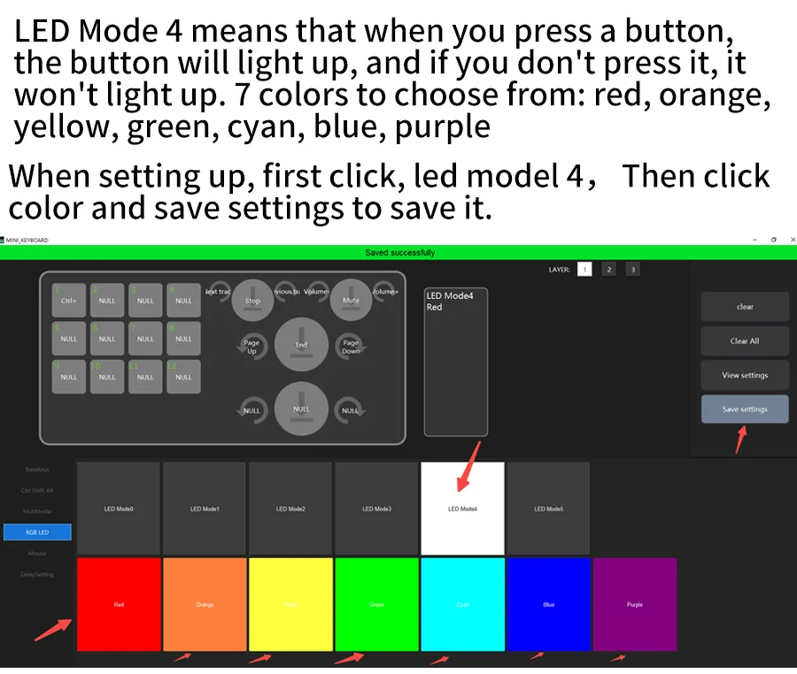 3 Modi, 12 Tasten, mechanische Tastatur, 4 Knöpfe, individuelle Programmierung, Makro-Gaming-Tastatur, RGB, Bluetooth, 2,4 G, USB, kabelgebundene Tastatur für PS – Detail 19