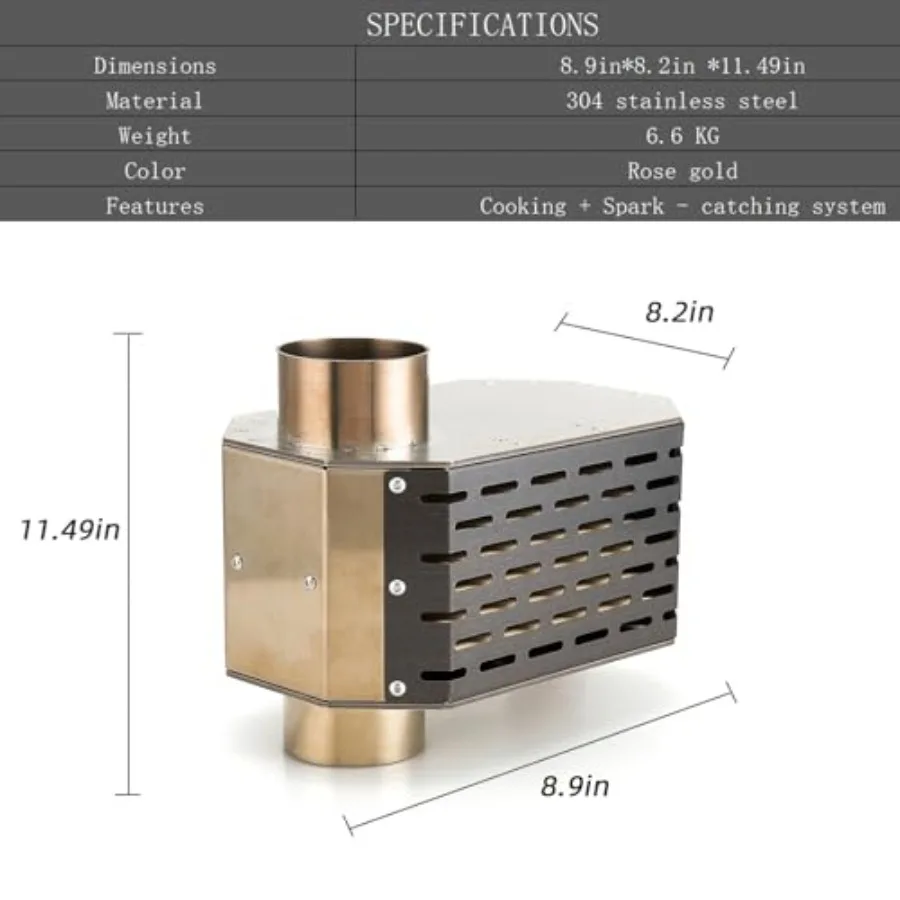 رحلة برية في الهواء الطلق موقد حرق الأخشاب فرن المحمولة مع أنبوب مدخنة للطبخ التخييم خيمة التنزه الصيد الظهر Ide #2