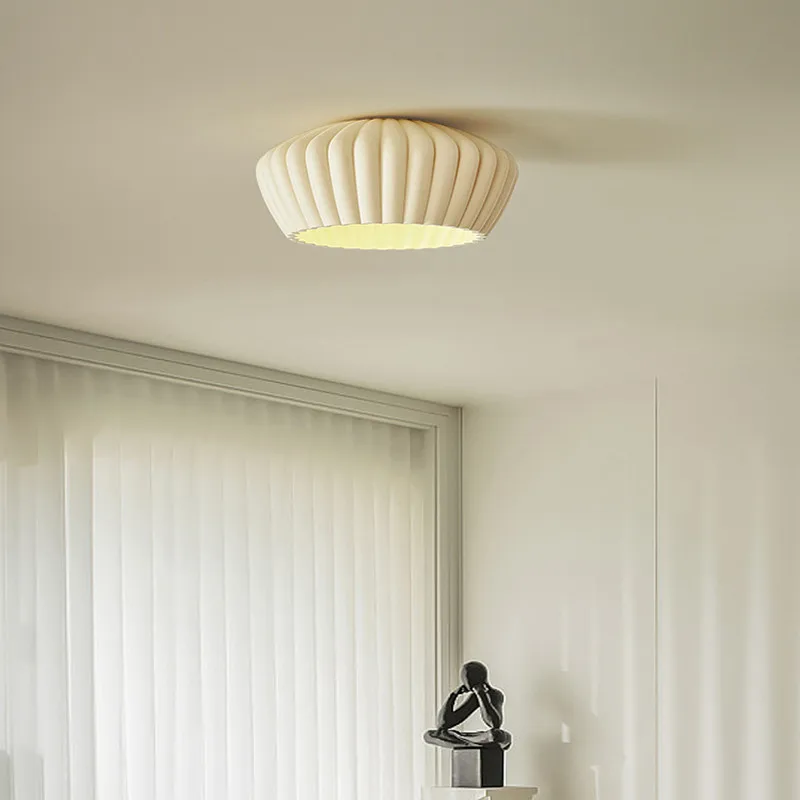 French Cream Wind Ceiling Lamp Balcony Cloakroom Porch LED Ceiling Light Simple Modern Bedroom Corridor Hanging Lighting Fixture