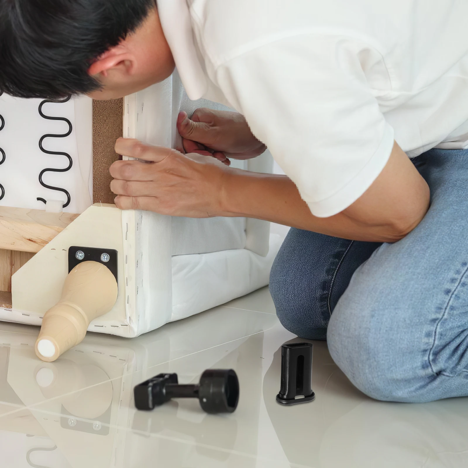 

12Pcs Chair Leg Floor Protectors Plastic Anti-Slip Caps Easy Install School Chair Foot Covers Furniture Pads Noise Reduction