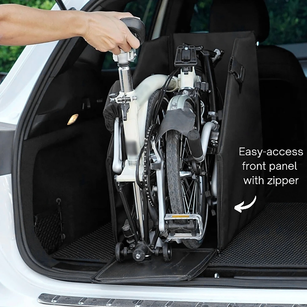 

Foldable Bicycle Storage Box for Car Trunk Storage Bag Waterproof 29x58x58cm Car Folding Organizer Multi-pockets Space Saving