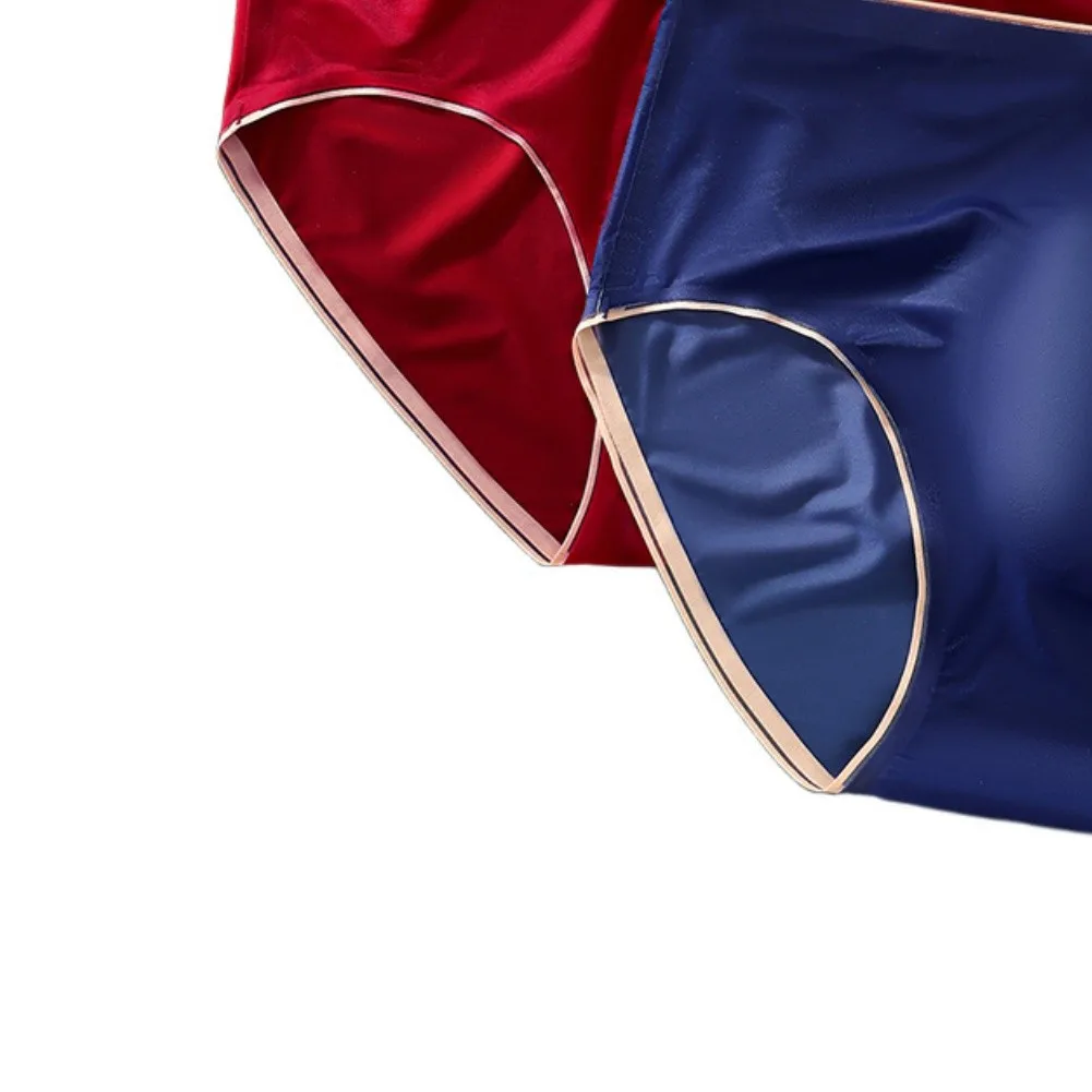 Men Ultrathin Translucent Ice Silk Briefs 3D U Pouch Low Waist Breathable Smooth Underwear Panties For Daily Wear Solid Color