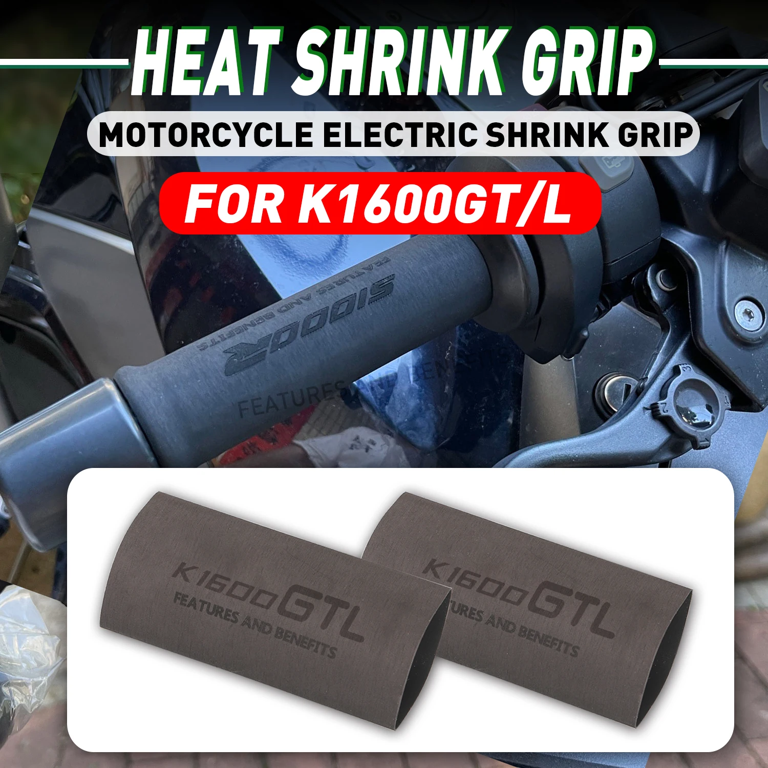 For BMW K1600GT K1600GTL Motorcycle No-slip Heat Shrink Handlebar Grips Heat shrinkable Handle Grip Handlegrip K1600 GT GTL
