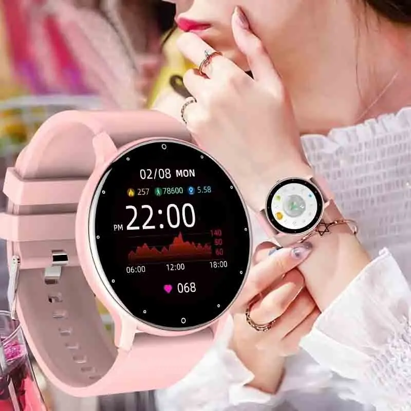 HD Full Touch Women Smart Watch Men Lady Sport Fitness Smartwatch Sleep Heart Rate Monitor Waterproof Watches For IOS Android