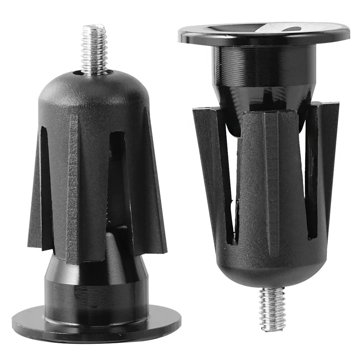 

1 Pair Aluminum Alloy Bike Handlebar End Plugs Durable Replacement Grips For Handlebars With Wrench Easy Install Black