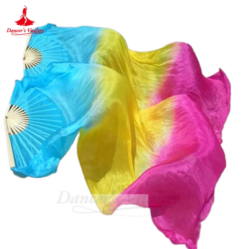 Belly Dance Accessories 100% Pure Natural Silk Fans Veils for Women Belly Dancing Performance Fan Belly Dance Performance Fans