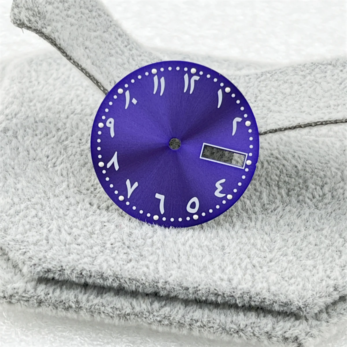 NH36 28.5mm Watch Dial Double Date Watch Faces with Green Luminous Modification Parts for NH36/4R36/7S26 Movement