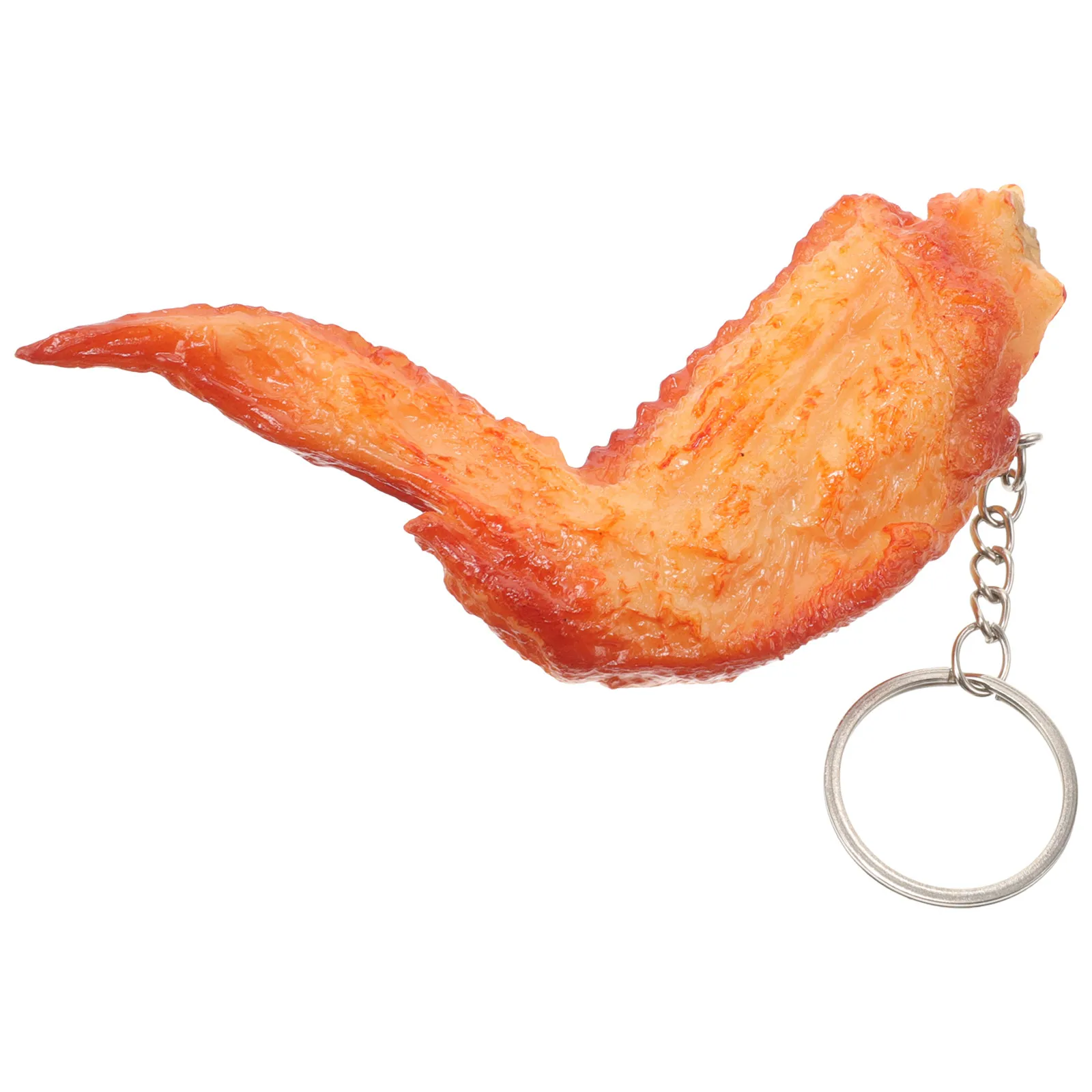 

Chicken Wing Keychain Simulation Food Keychain Lifelike Adorable Cooked Chicken Wing Key Ring for Bag Hanging Pendant Key Holder