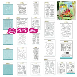 Stacked with Joy Hamburger Perfect Honey Bee July 2026 New Metal Cutting Dies Stamps DIY Handmade Album Photo Scrapbook Calenda