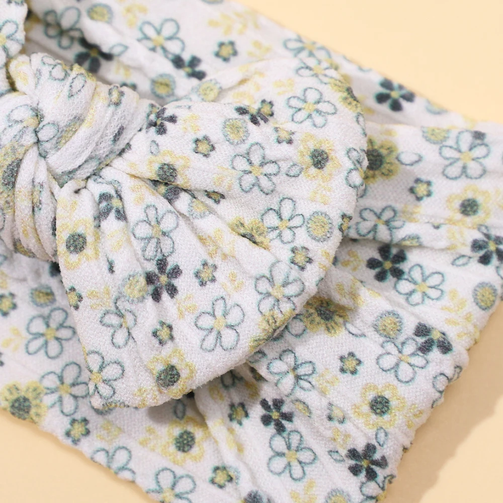 20ชิ้น/ล็อตผ้าโพกหัวผ้าไนลอนสำหรับเด็กแรกเกิดผ้าคาดหัวถักไนลอนที่คาดผมสำหรับเด็กหญิงปาร์ตี้ที่คาดผมที่ Sablon Bunga