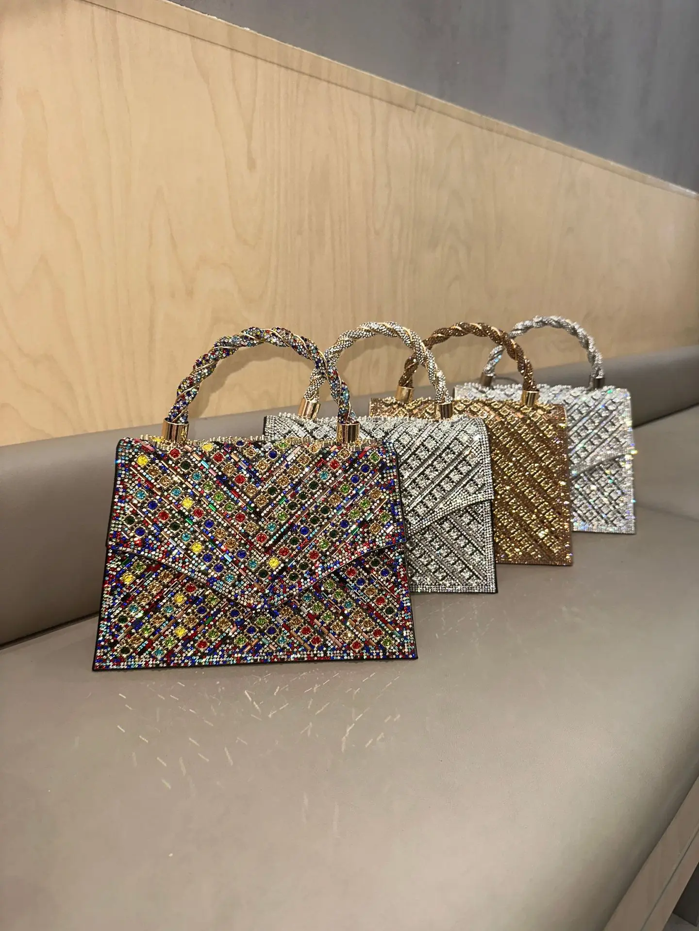 JIOMAY Purses for Women 2024 Luxury Bags Elegant Fashion Evening Bag Glamorous Rhinestone Party Bags Portable Handbags for Women