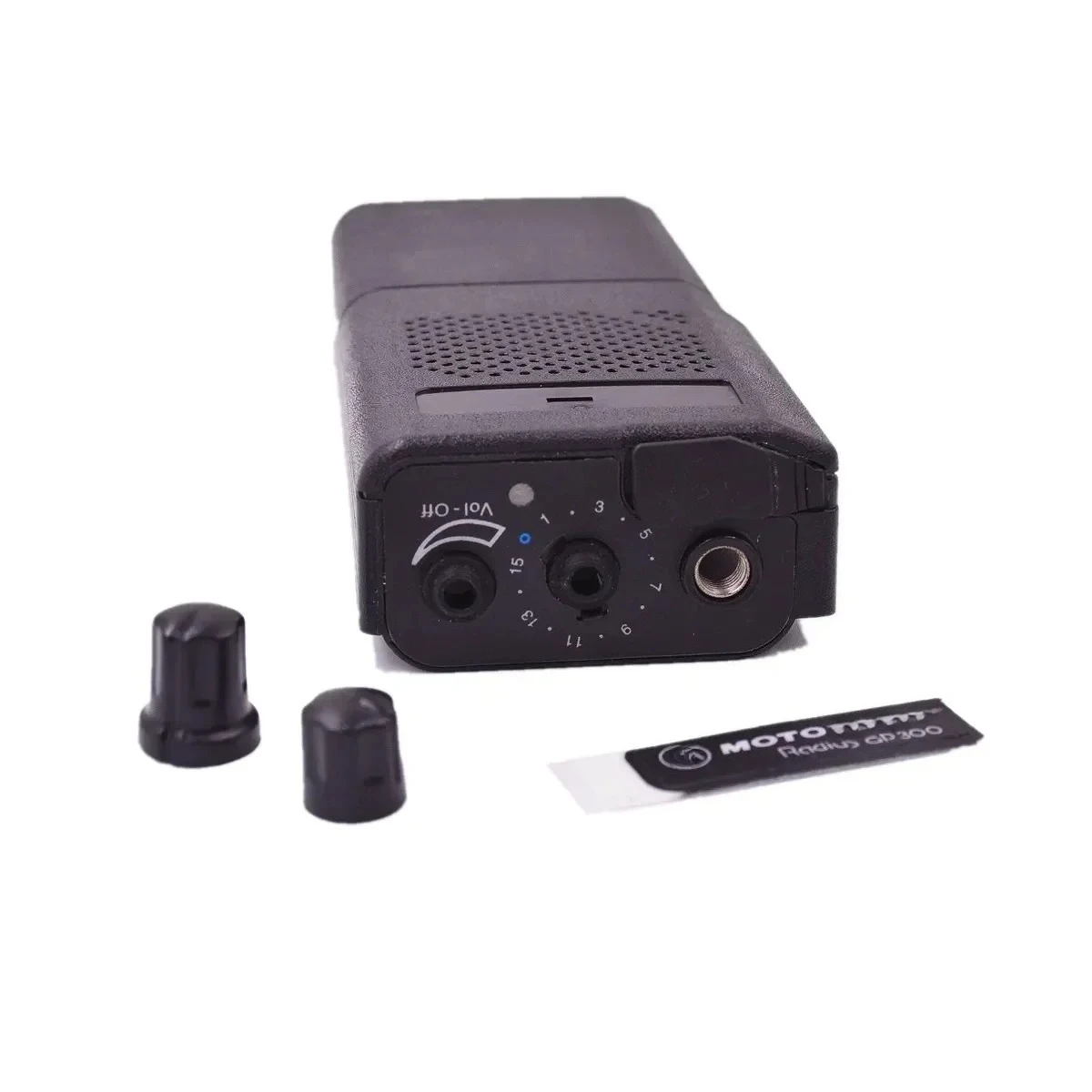 HAM Radio Housing Shell Front Case & Volume Channel Knobs  Logo Stickers for Motorola GP300 Maintenance Replacement