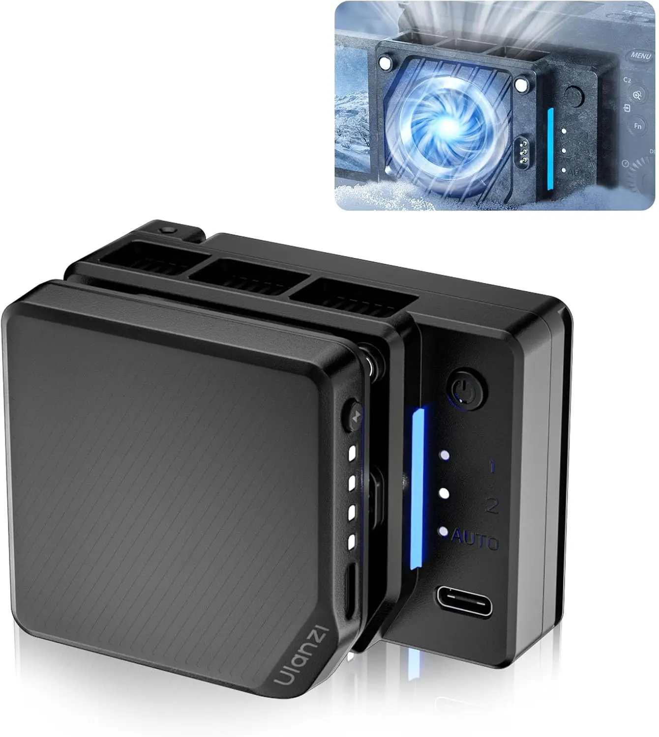 

Комплект охлаждения для камер DSLR и беззеркальных камер с магнитной батареей 3000 мАч, 3 скоростями и автоматическим контролем температуры для видеозаписи