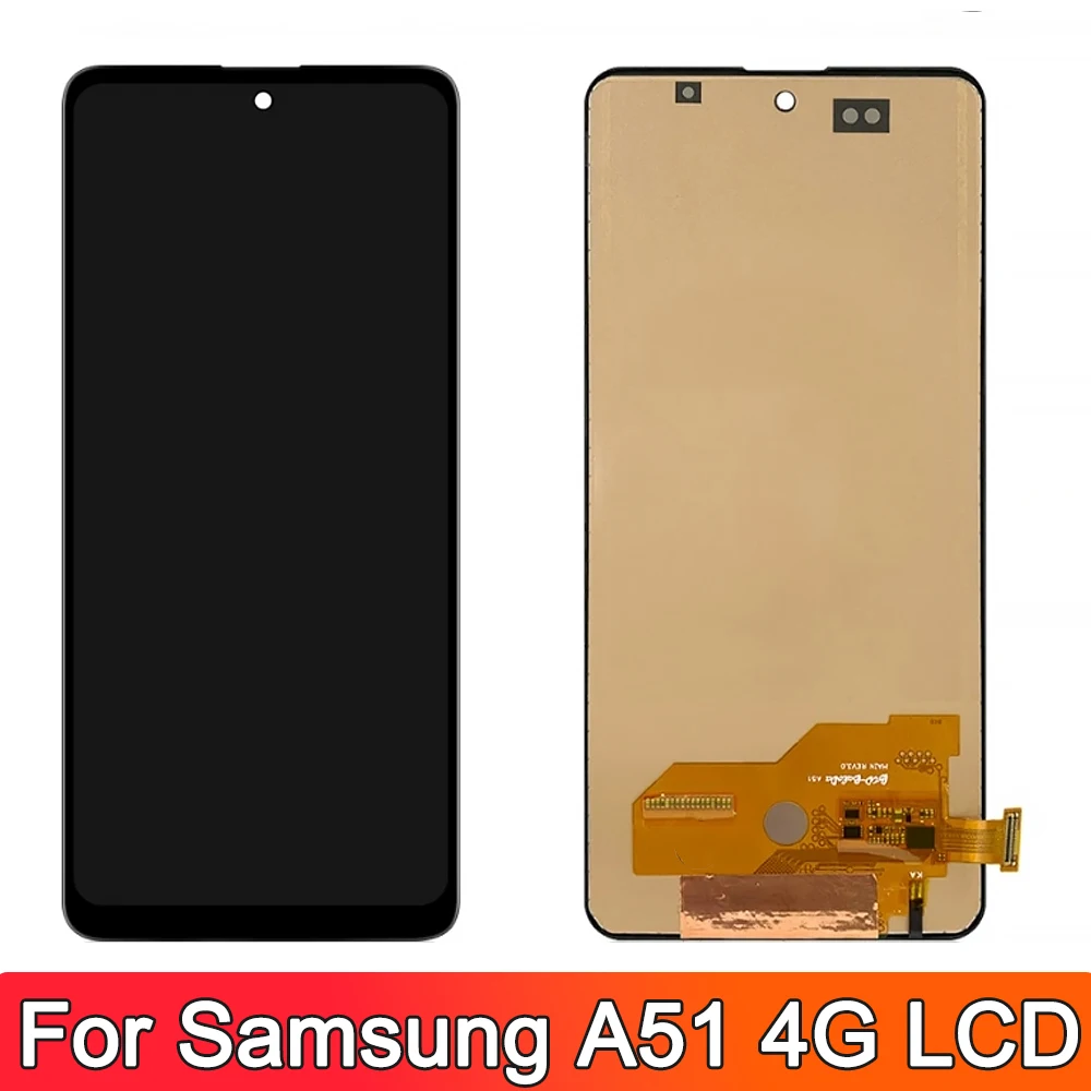 Tela lcd e digitalizador de 6.3 polegadas para samsung galaxy a51, montagem completa e moldura para SM-A515F/dsn SM-A515F/ds SM-A515F/dst SM-A515F