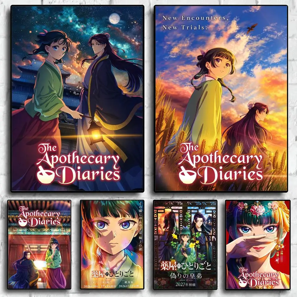 anime The Apothecary Diaries Poster Wall Posters Art Print HD Print Self-Adhesive Waterproof Wall Stickers Room Decoration