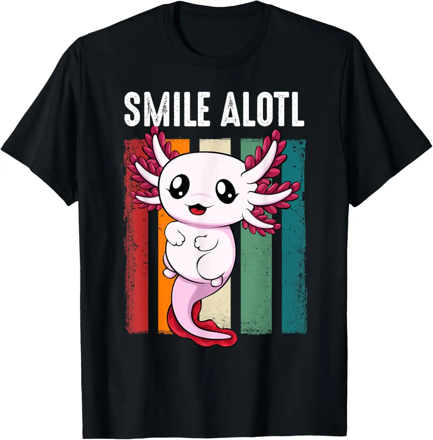 Smile Alotl かわいいアニメかわいいアホロートル T シャツ