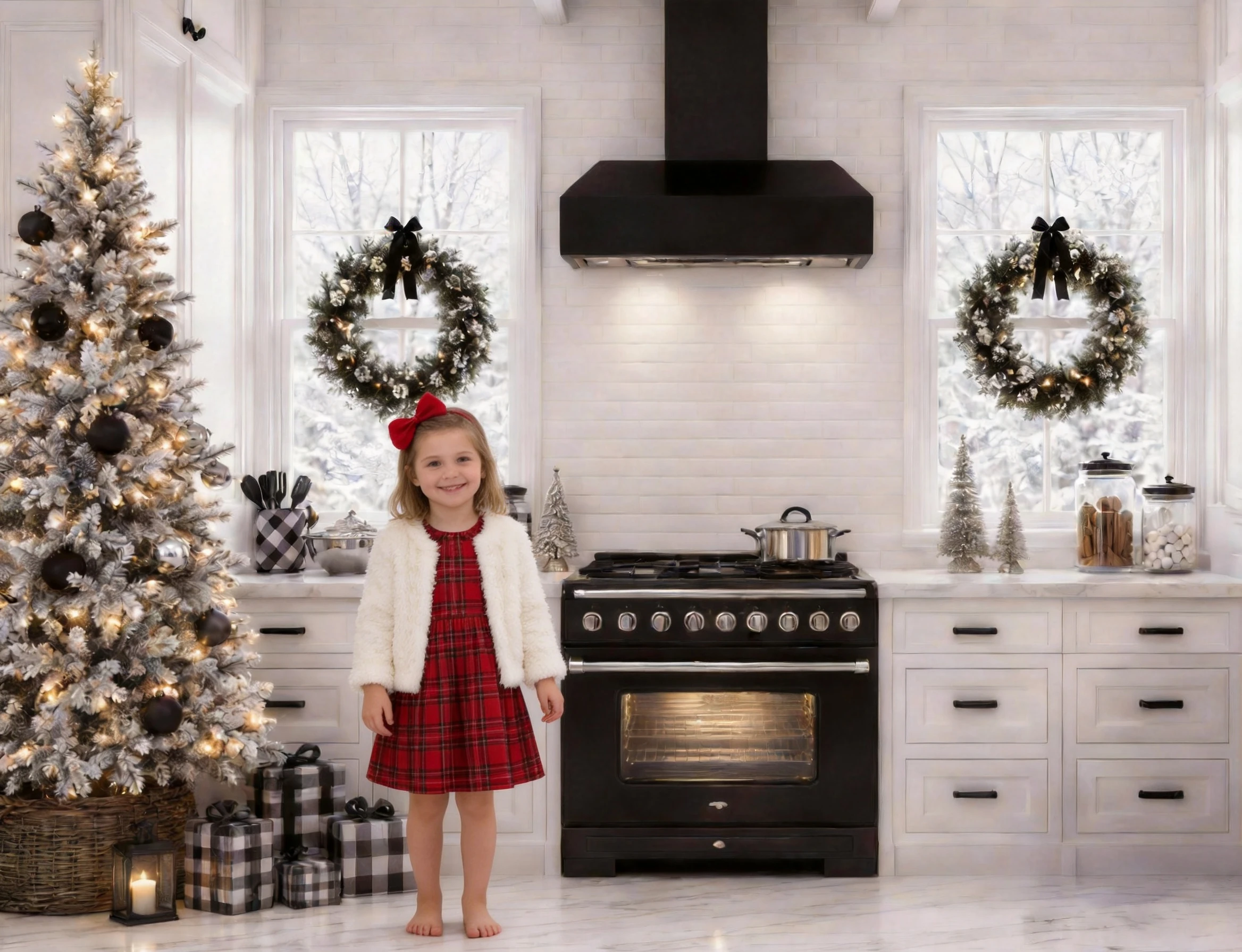 Cenário de Natal, cozinha acol - Baking Kitchen For Kids avaliação e preço
