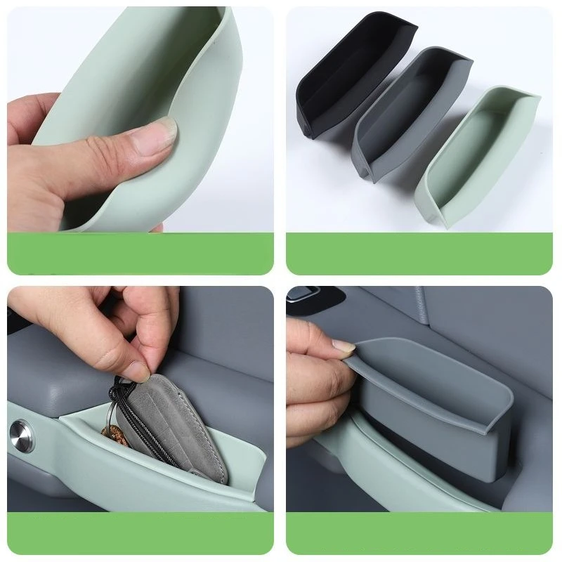 ل BAIC BJ30 2025 2024 باب السيارة صندوق تخزين مسند الذراع صندوق تخزين من السيليكون مقبض الباب صندوق تخزين غطاء تعديل