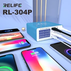 RELIFE 304P  Smart 6 Port USB Digital Display Lightning Charger For iPhone Samsung Huawei Xiao Vivo Opop