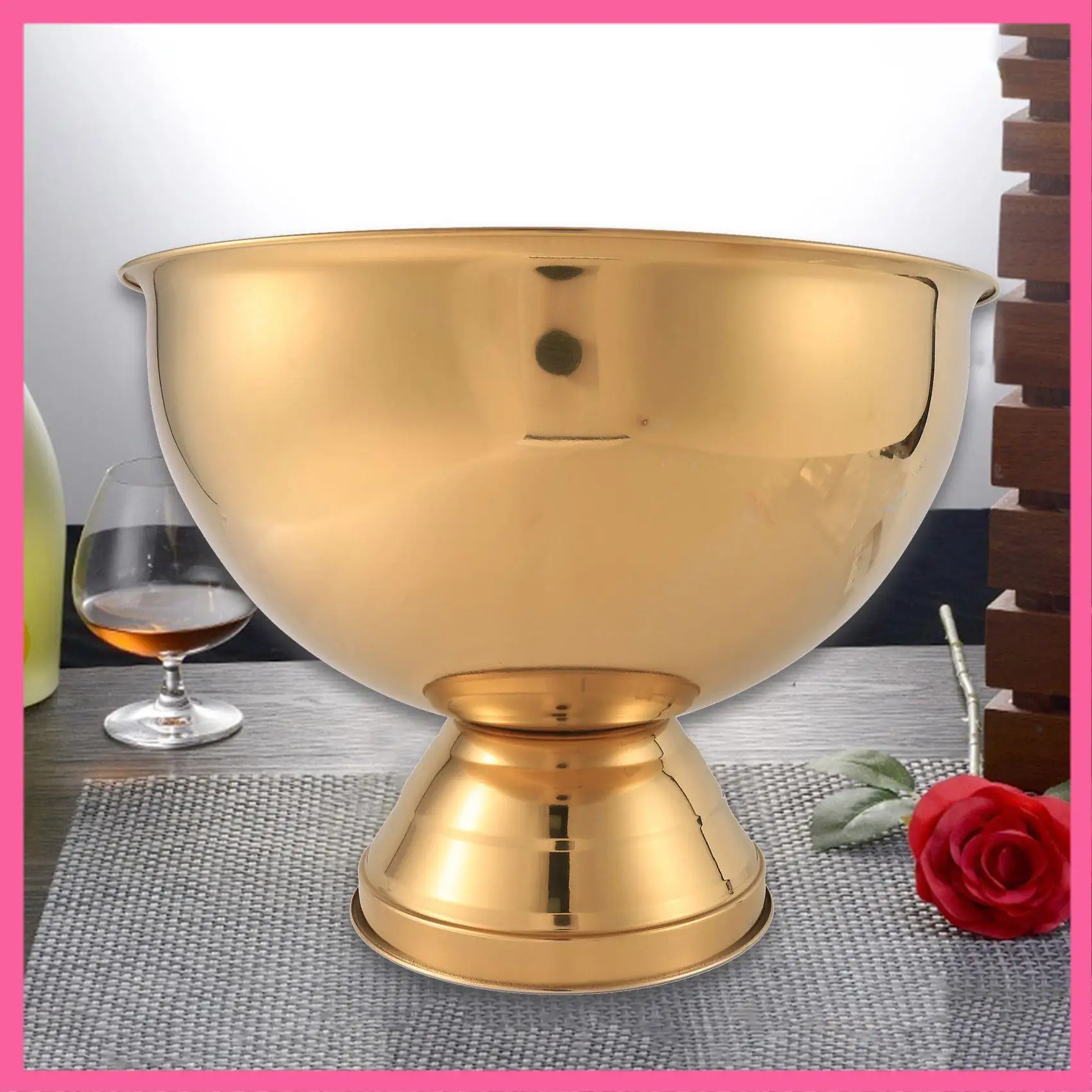 

ABNM 13L Creative Stainless Steel Champagne Bucket Large Ice Bucket European-Style Party Ice Wine Basin