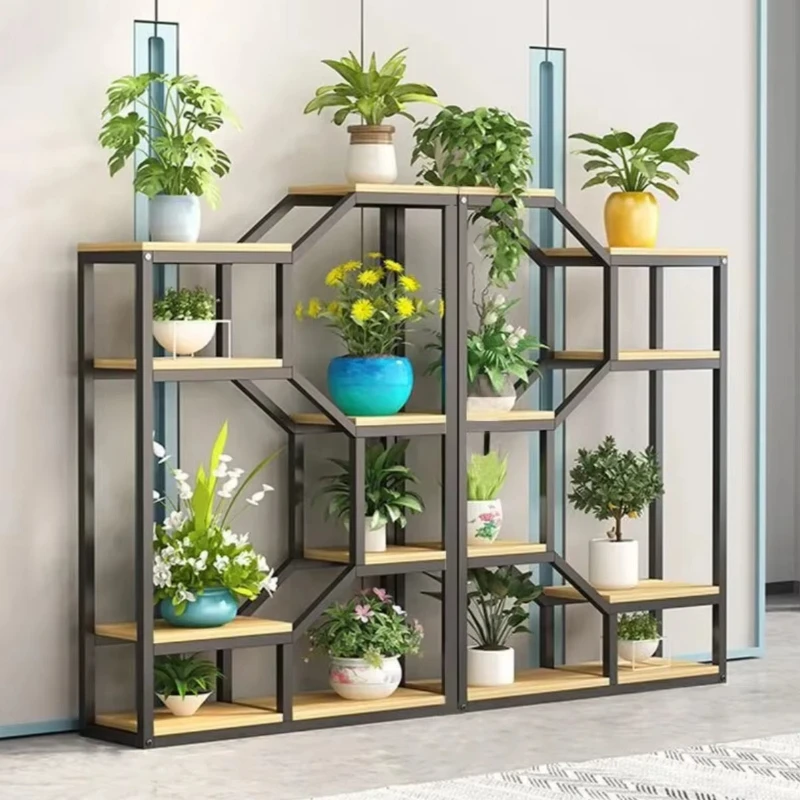 

Protection Multi-layer Wrought Iron Flower Pot Rack Floor-to-ceiling Living Room Balcony Office Garden Flower Pot Rack