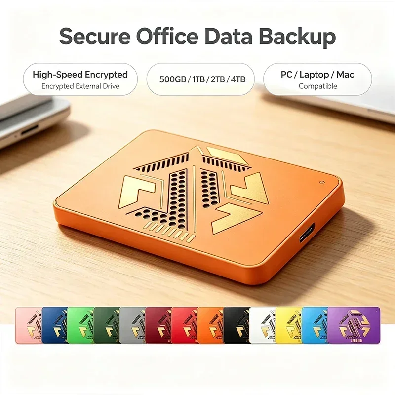 Original A3 Pink/Orange/Wind Red Portable External Hard Drive Large Capacity Storage Disk for Laptop Desktop Notebook Smartphone