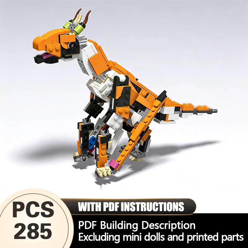 

Creators Animal Series Model MOC Building Bricks 4-Horned Wyvern Modular Technology Gifts Holiday Assemble Children Toys Suit