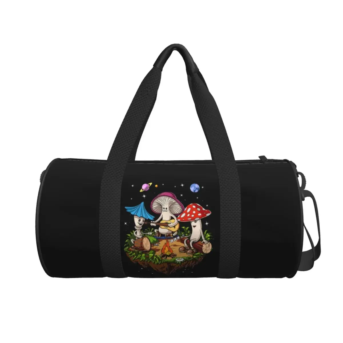 

Hippie Magic Mushroom Large Duffle Gym Bag Multi-Functional Duffle Travel Bags Handbags Fitness bag